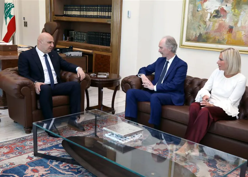 الأوضاع في لبنان وسوريا بين الرئيس عون وبيدرسون وبلاسخارت