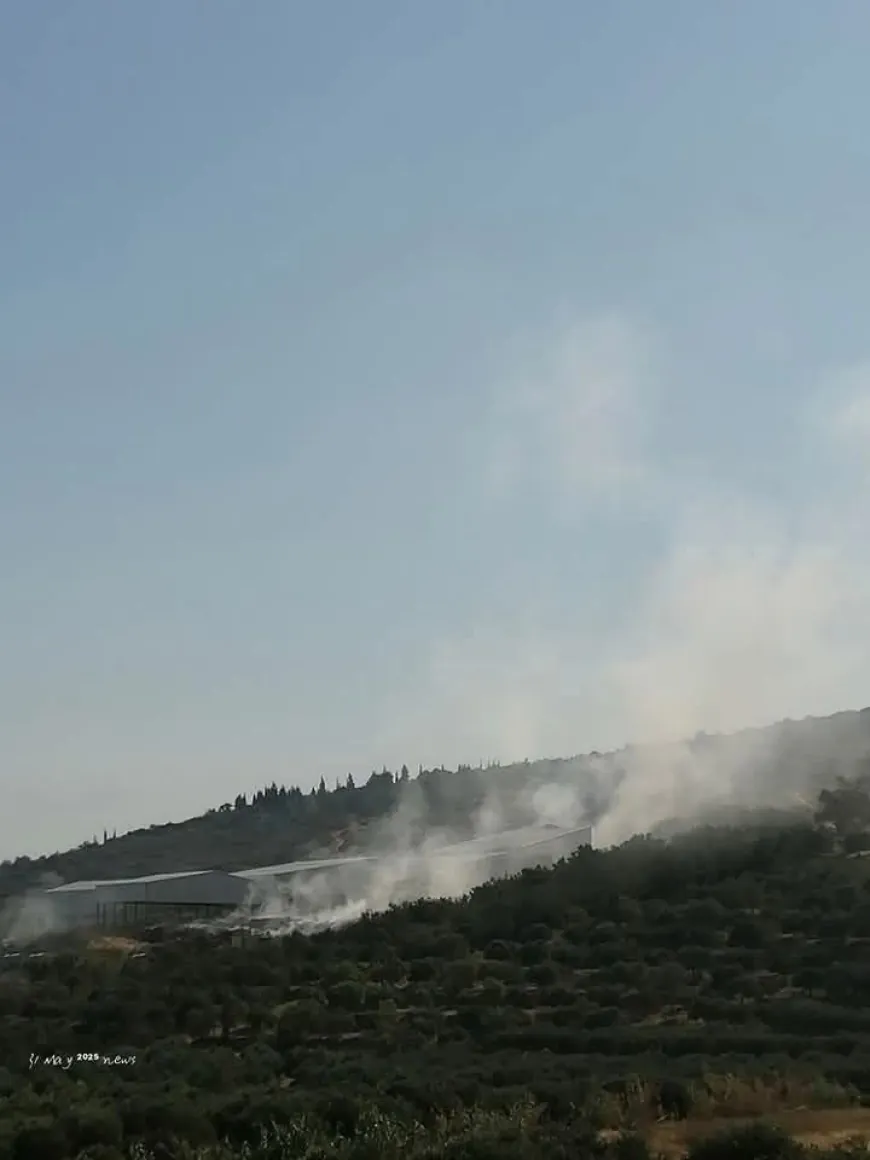 حريق في معمل فرز النفايات في المنية