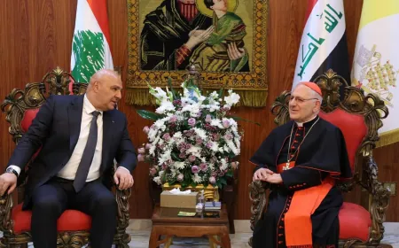 عون زار مقر البطريركية الكلدانية في العراق وعرض مع البطريرك ساكو أهمية الحفاظ على التنوع الروحي والثقافي في المنطقة