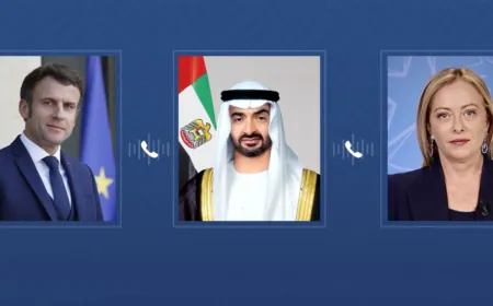 بن زايد يبحث مع ماكرون وميلوني تداعيات التصعيد الإسرائيلي ضد إيران