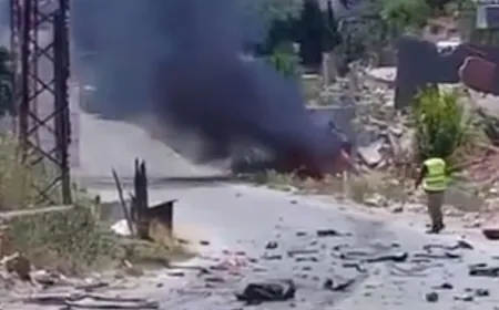 استهداف سيارة بغارة من مسيّرة إسرائيليّة في بلدة حولا