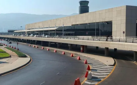 بدء أعمال إعادة تأهيل وصيانة الطريق الرئيسية لمطار بيروت