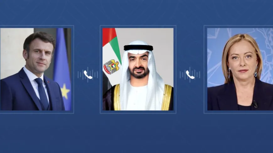بن زايد يبحث مع ماكرون وميلوني تداعيات التصعيد الإسرائيلي ضد إيران