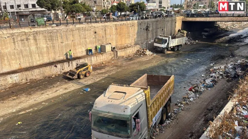 إطلاق حملة تنظيف لمجرى نهر ابو علي في طرابلس والشرطة البلدية أنذرت أصحاب المحال والبسطات