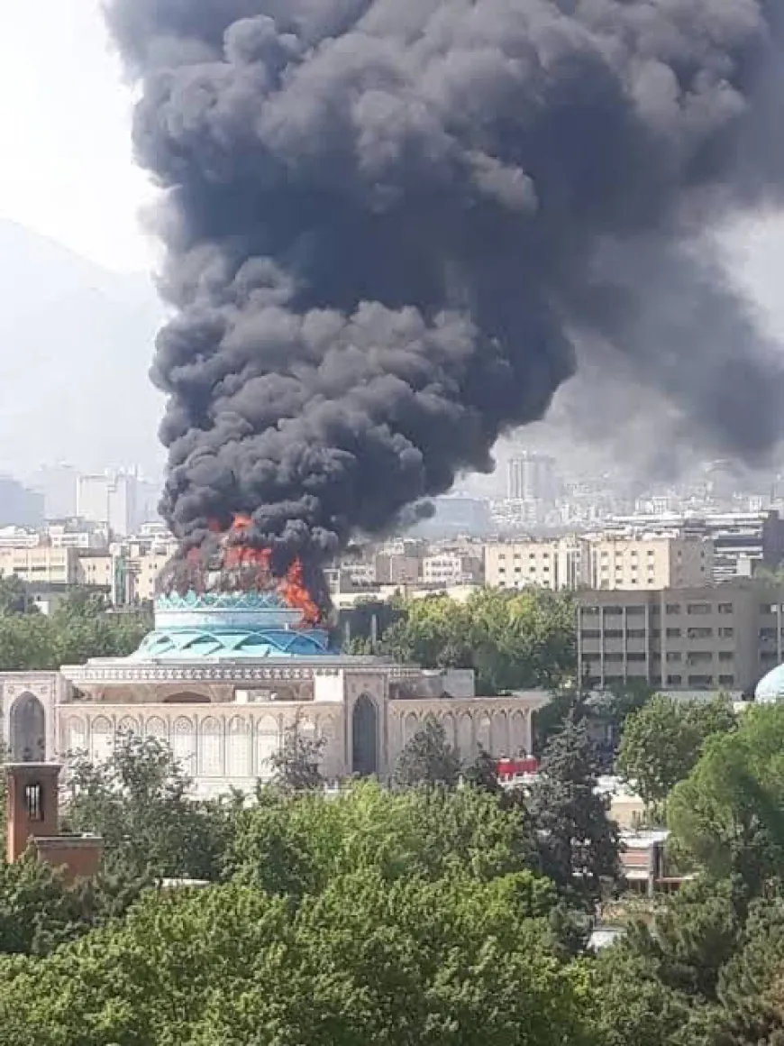 مبنى مقر الشرطة الإيرانية بطهران اليوم.