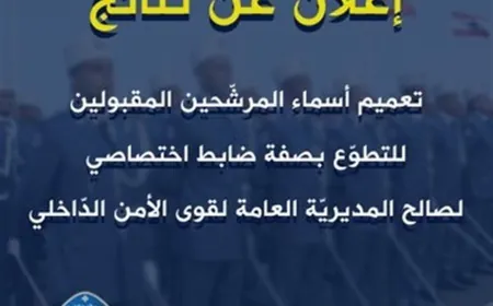 بالأسماء.. إليكم نتائج الناجحين بـ"دورة قوى الأمن"