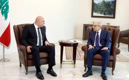 الرئيس عون يلتقي رئيس الحكومة نواف سلام في قصر بعبدا