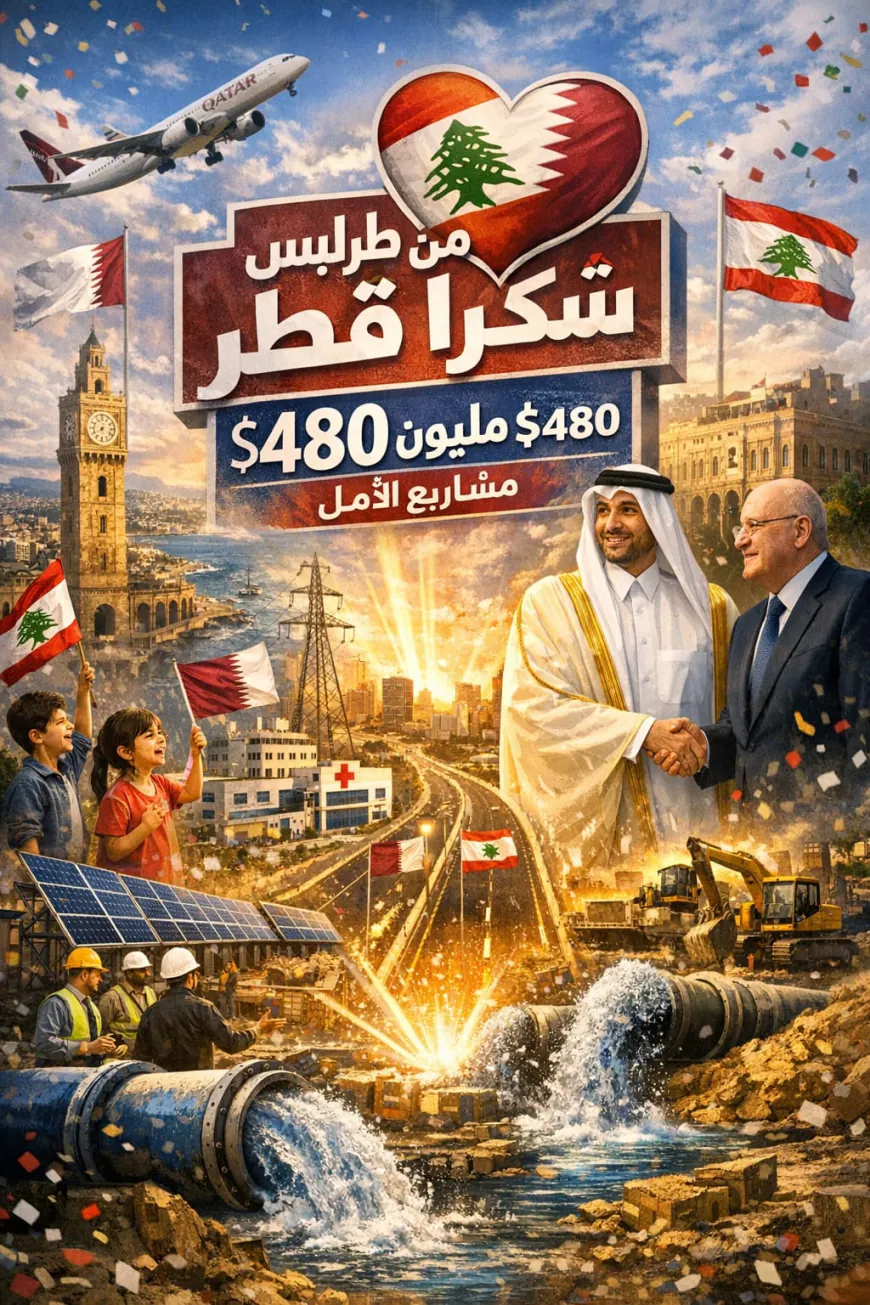 "480 مليون دولار من قطر للبنان: مشاريع حيوية تعيد الأمل من طرابلس إلى كل المناطق"
