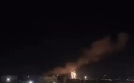 بالفيديو  متداول لحظة استهداف قاعدة موفق السلطي الأمريكية في الأردن.