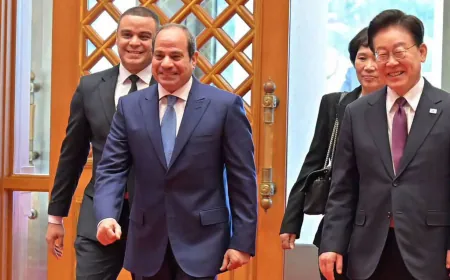أغنية مصرية تحظى باستحسان في مراسم استقبال رسمية بكوريا