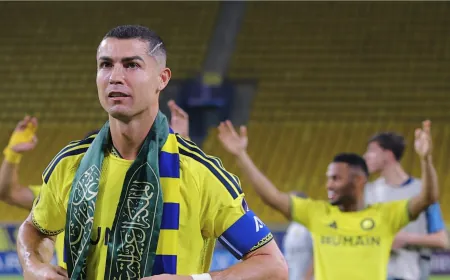 رونالدو يسجل ويحتفل برفع شعار وطني في انتصار النصر الآسيوي