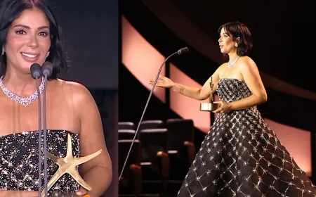 "لا تدعوا الخوف يتحكم بكم".. كلمة مؤثرة لمنى زكي عقب تكريمها في مهرجان الجونة السينمائي